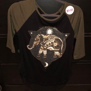 Casual baseball tee top